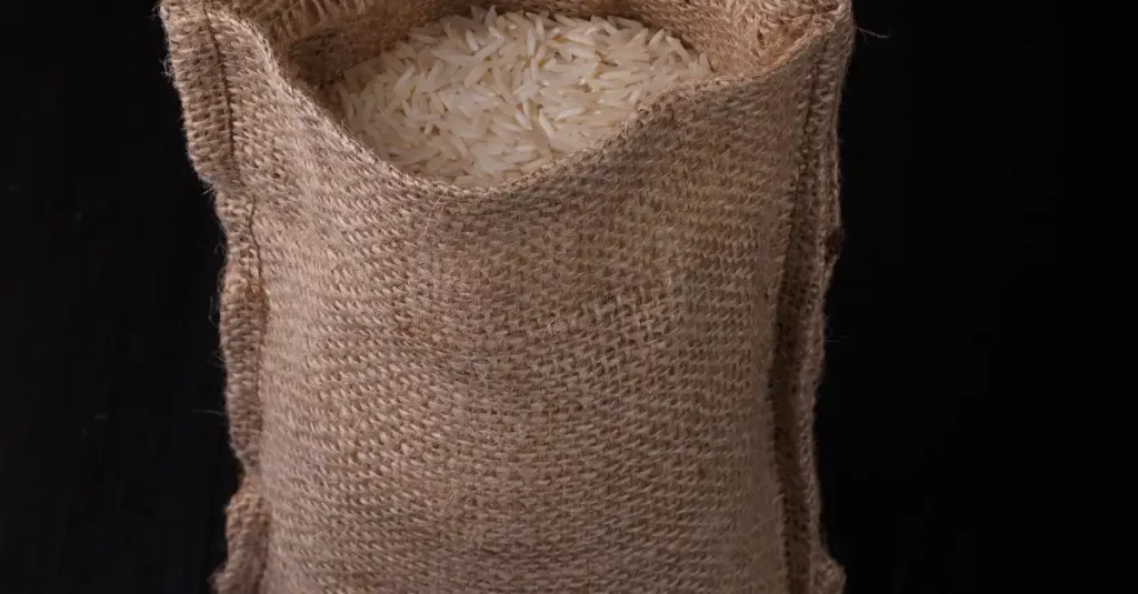 Three 10-pound bags of rice