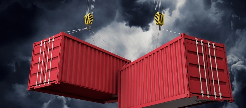 Two Standard Shipping Containers